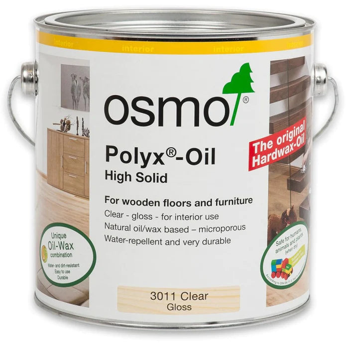 3011 Osmo PolyX Oil Clear Gloss - 2.5L - Wood Slabs - Natural Edge Furniture - Timber Slabs Central Coast - Live Edge Timber Slabs